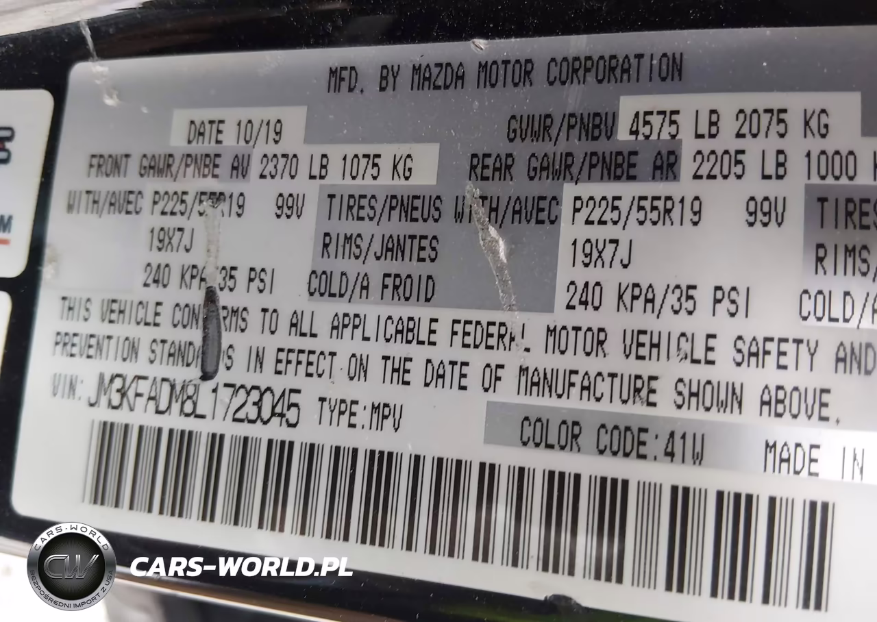 2020 Mazda Cx-5 Grand Touring VIN:JM3KFADM8L1723045 - 9