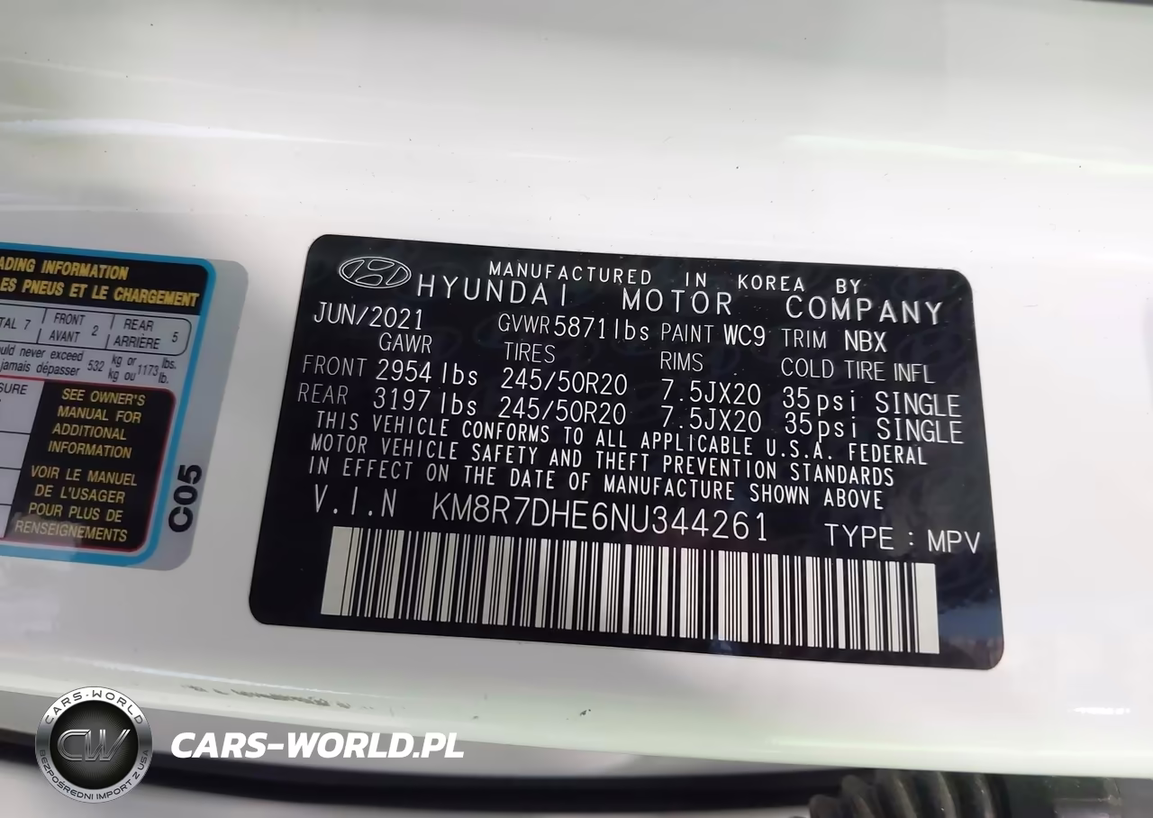 2022 Hyundai Palisade Calligraphy VIN:KM8R7DHE6NU344261 - 9
