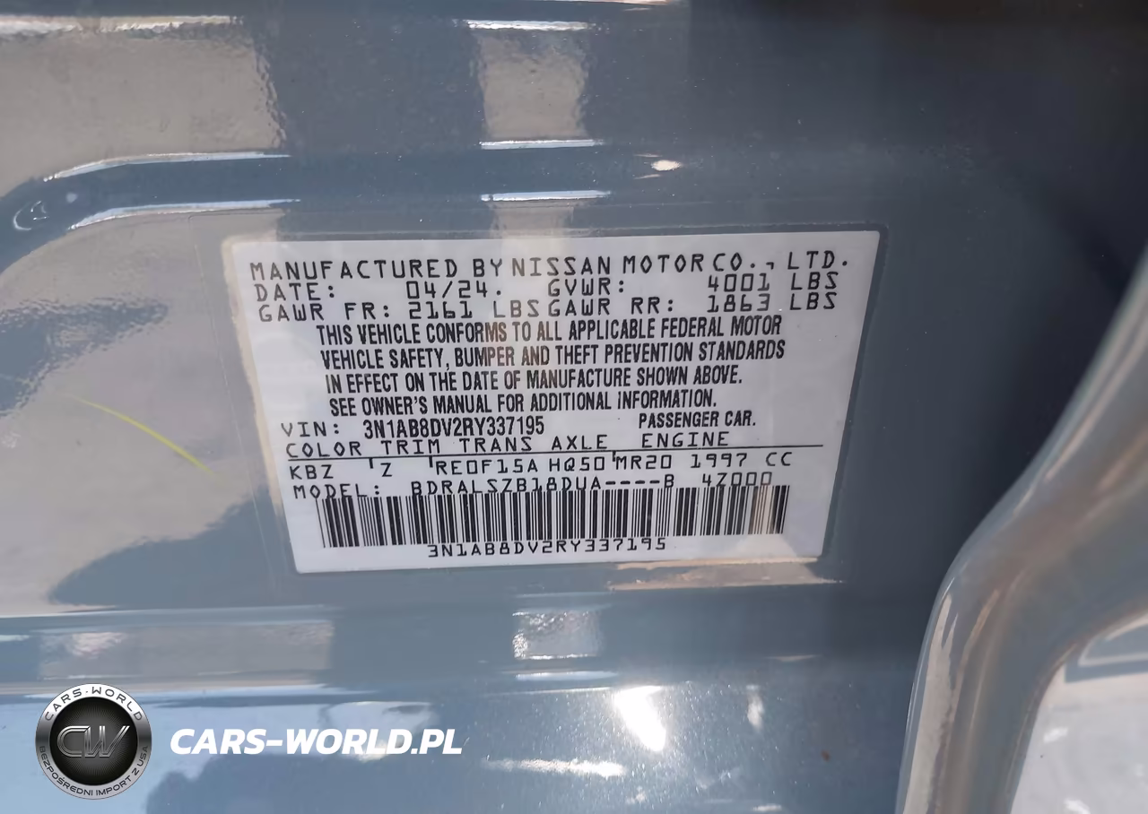 2024 Nissan Sentra Sr Xtronic Cvt VIN:3N1AB8DV2RY337195 - 9