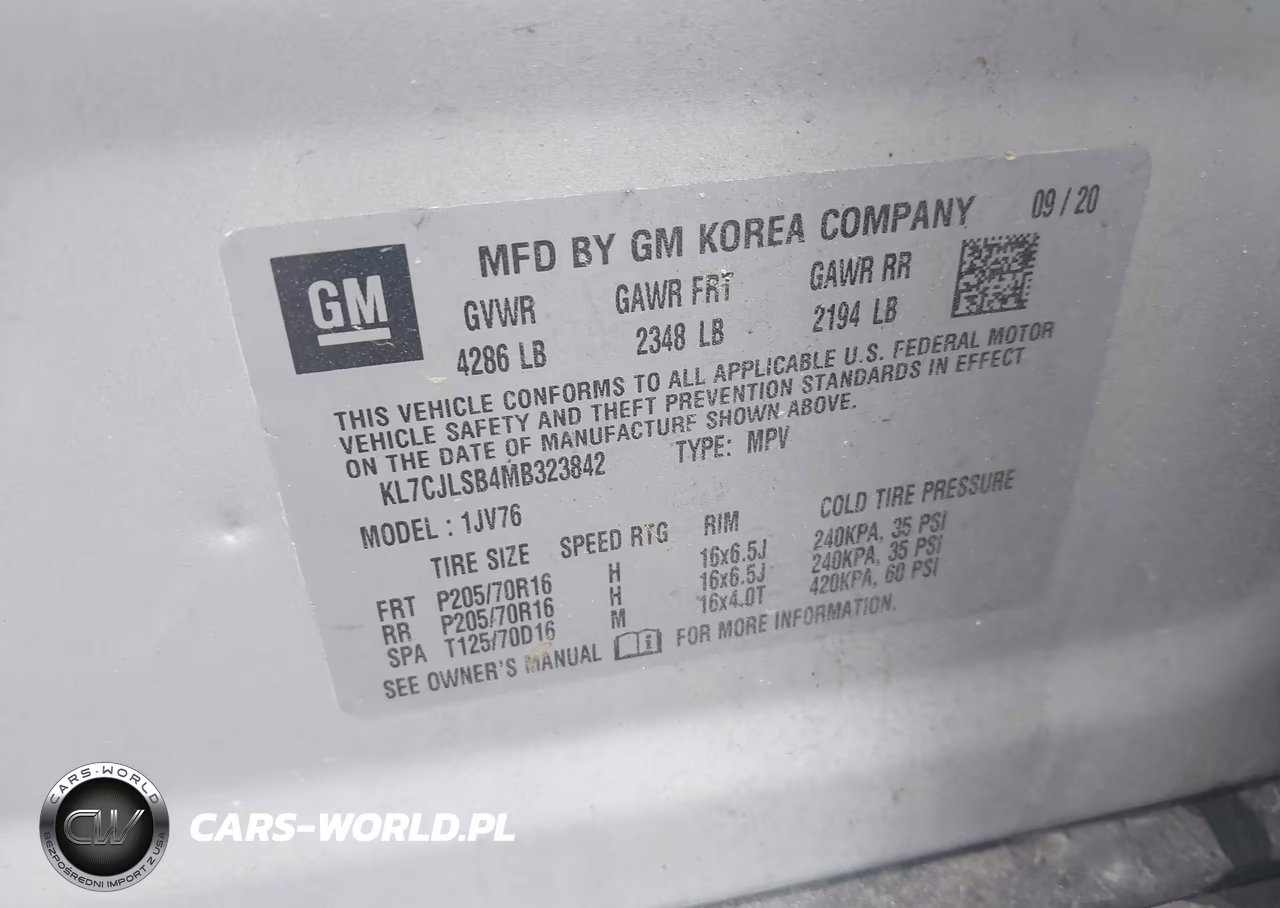 2021 Chevrolet Trax Fwd Lt VIN:KL7CJLSB4MB323842 - 9