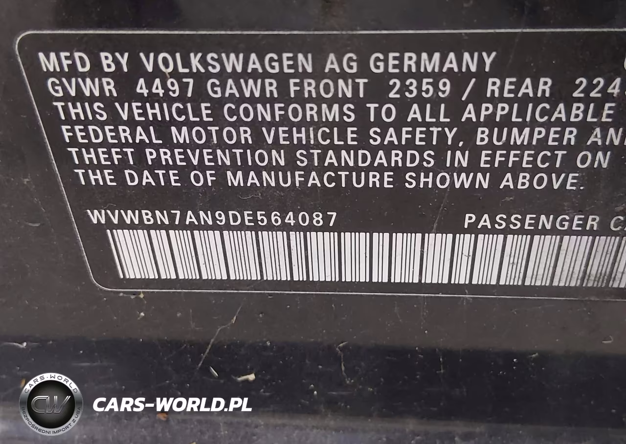 2013 Volkswagen Cc 2.0T Sport VIN:WVWBN7AN9DE564087 - 9