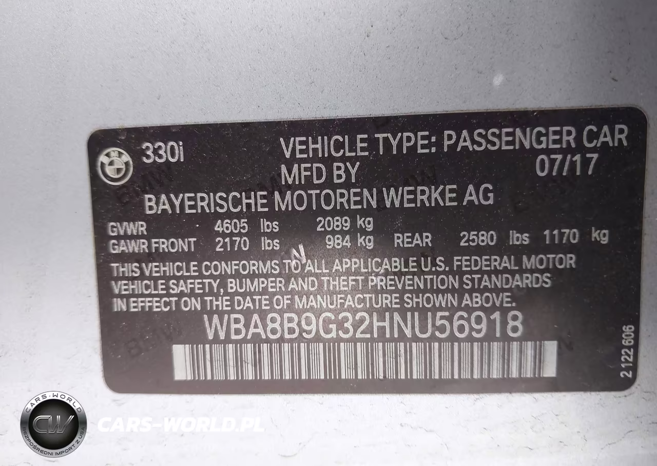 2017 BMW 3 Series 330I VIN:WBA8B9G32HNU56918 - 9
