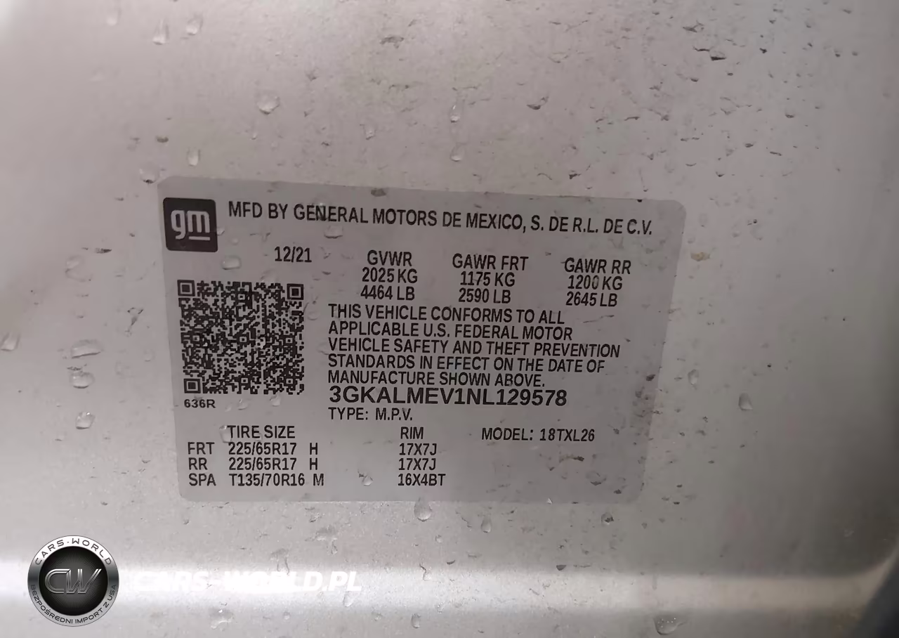 2022 GMC Terrain Fwd Sle VIN:3GKALMEV1NL129578 - 9