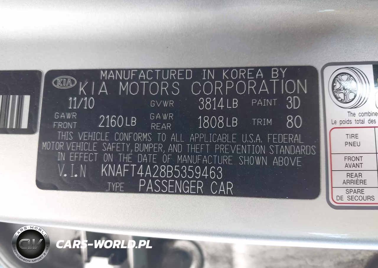 2011 Kia Forte Lx VIN:KNAFT4A28B5359463 - 9