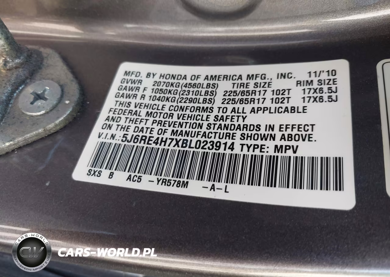 2011 Honda Cr-V Ex-L VIN:5J6RE4H7XBL023914 - 9