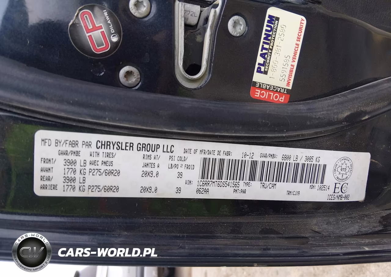 2013 Ram 1500 Sport VIN:1C6RR7MT6DS541565 - 9