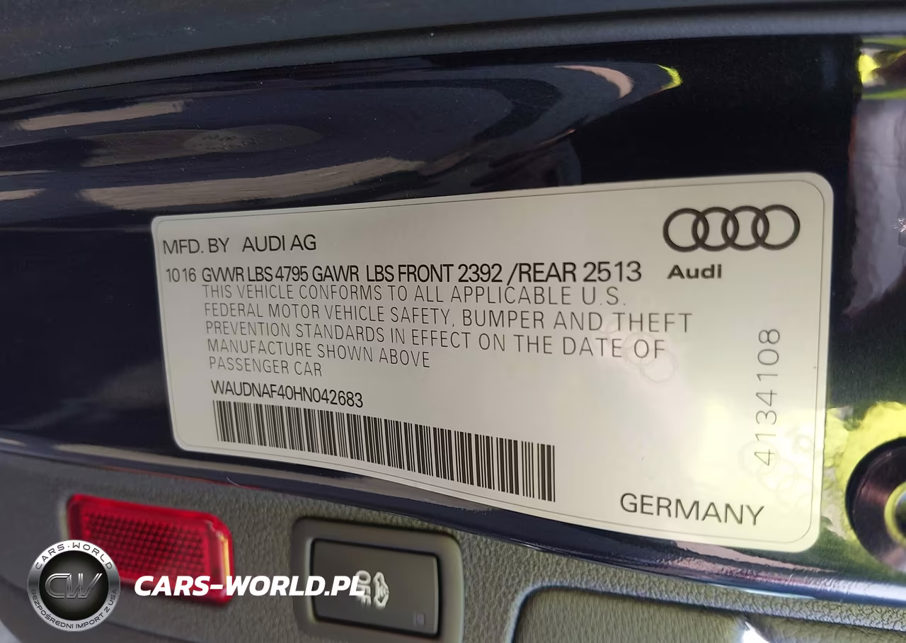 2017 Audi A4 Season Of Audi Premium VIN:WAUDNAF40HN042683 - 9