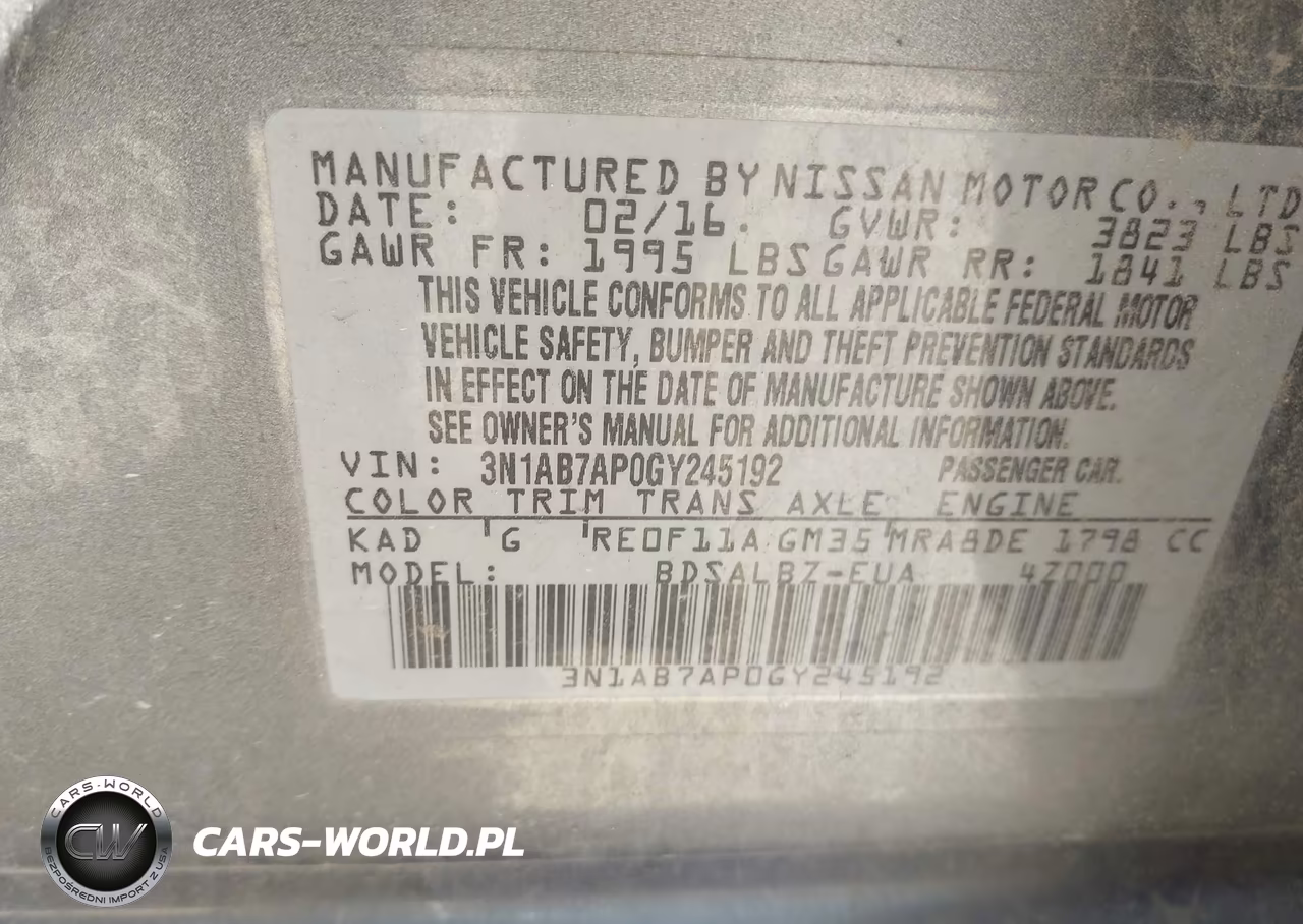 2016 Nissan Sentra S VIN:3N1AB7AP0GY245192 - 9