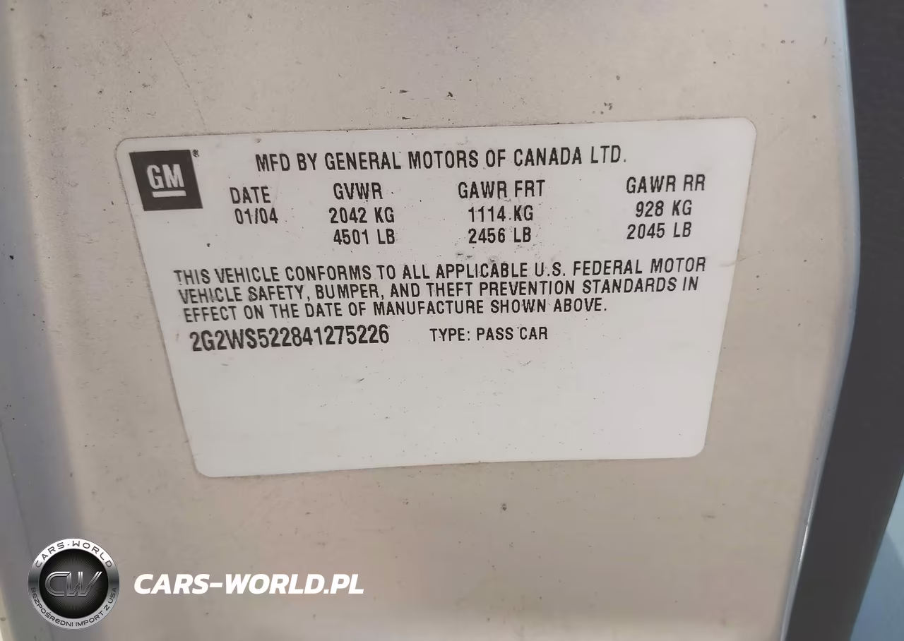 2004 Pontiac Grand Prix Gt2 VIN:2G2WS522841275226 - 9