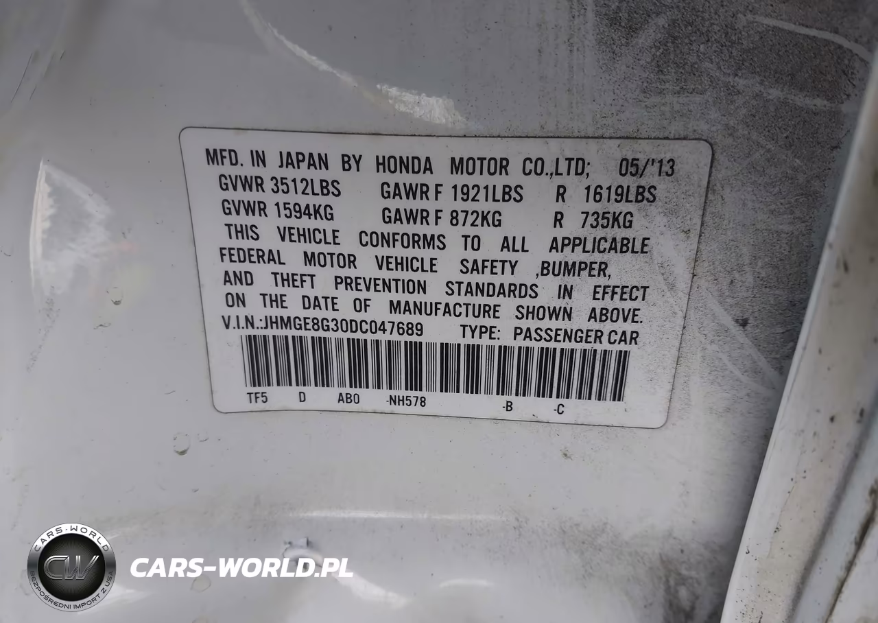 2013 Honda Fit VIN:JHMGE8G30DC047689 - 9