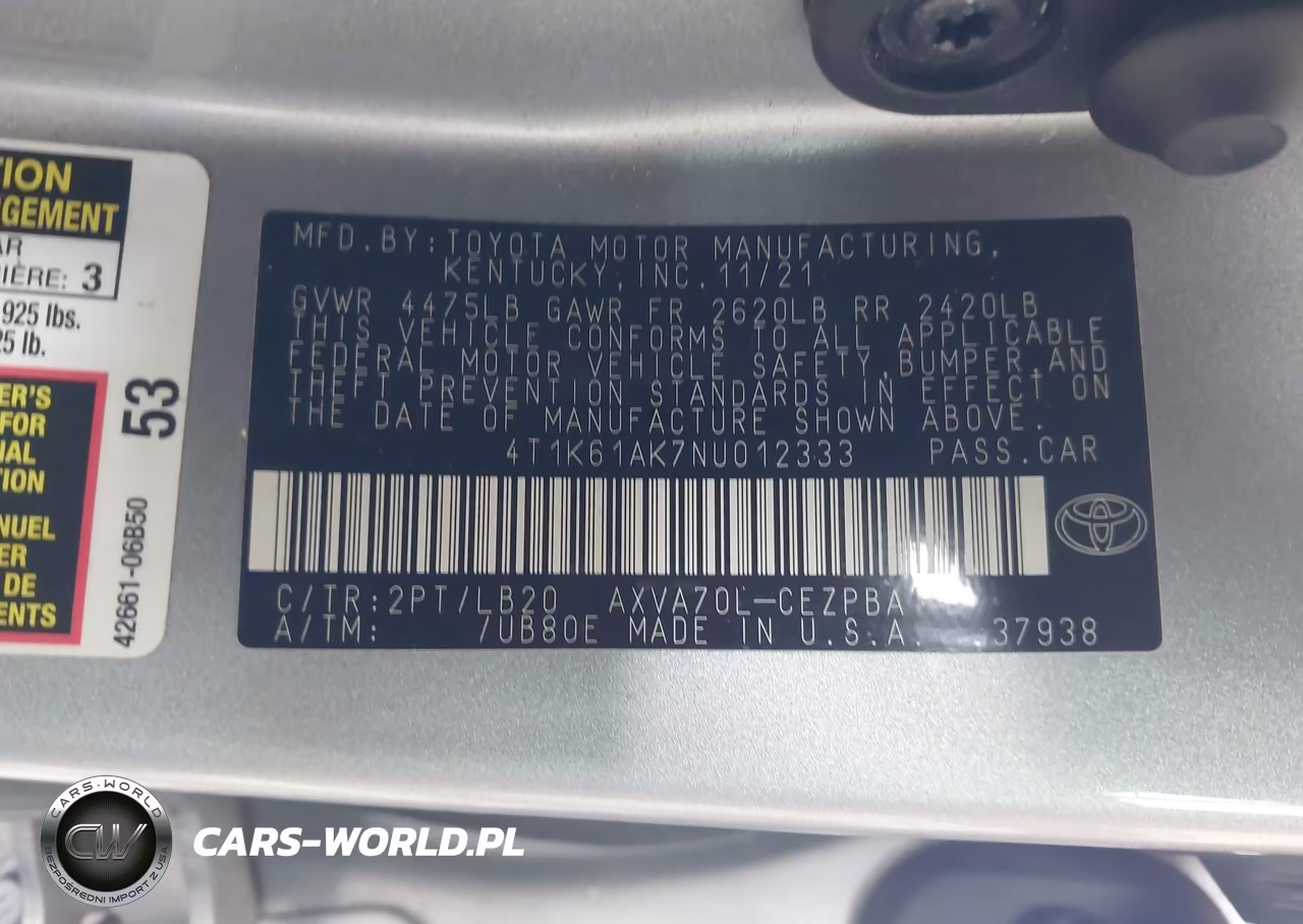 2022 Toyota Camry Xse VIN:4T1K61AK7NU012333 - 9