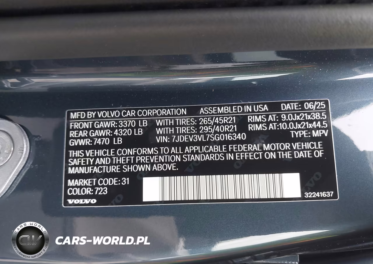 2025 Volvo Ex90 Ultra, Twin Motor, Fully Electric, 7 Seats VIN:7JDEV3VL7SG016340 - 9