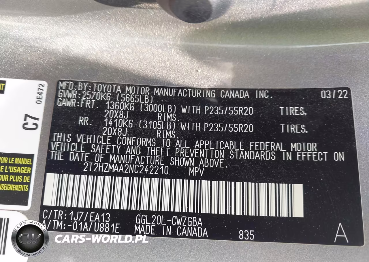 2022 Lexus Rx 350 VIN:2T2HZMAA2NC242210 - 9