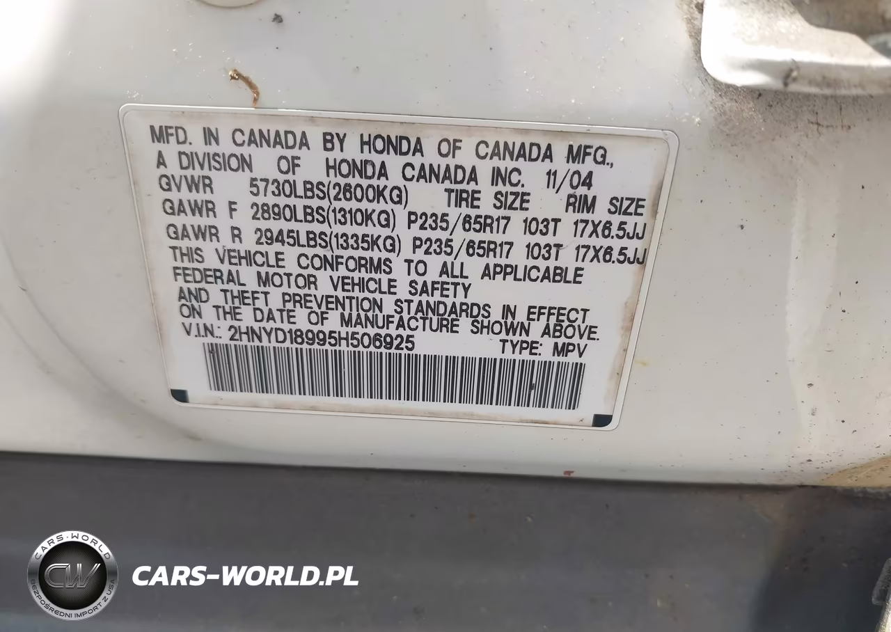 2005 Acura Mdx VIN:2HNYD18995H506925 - 9