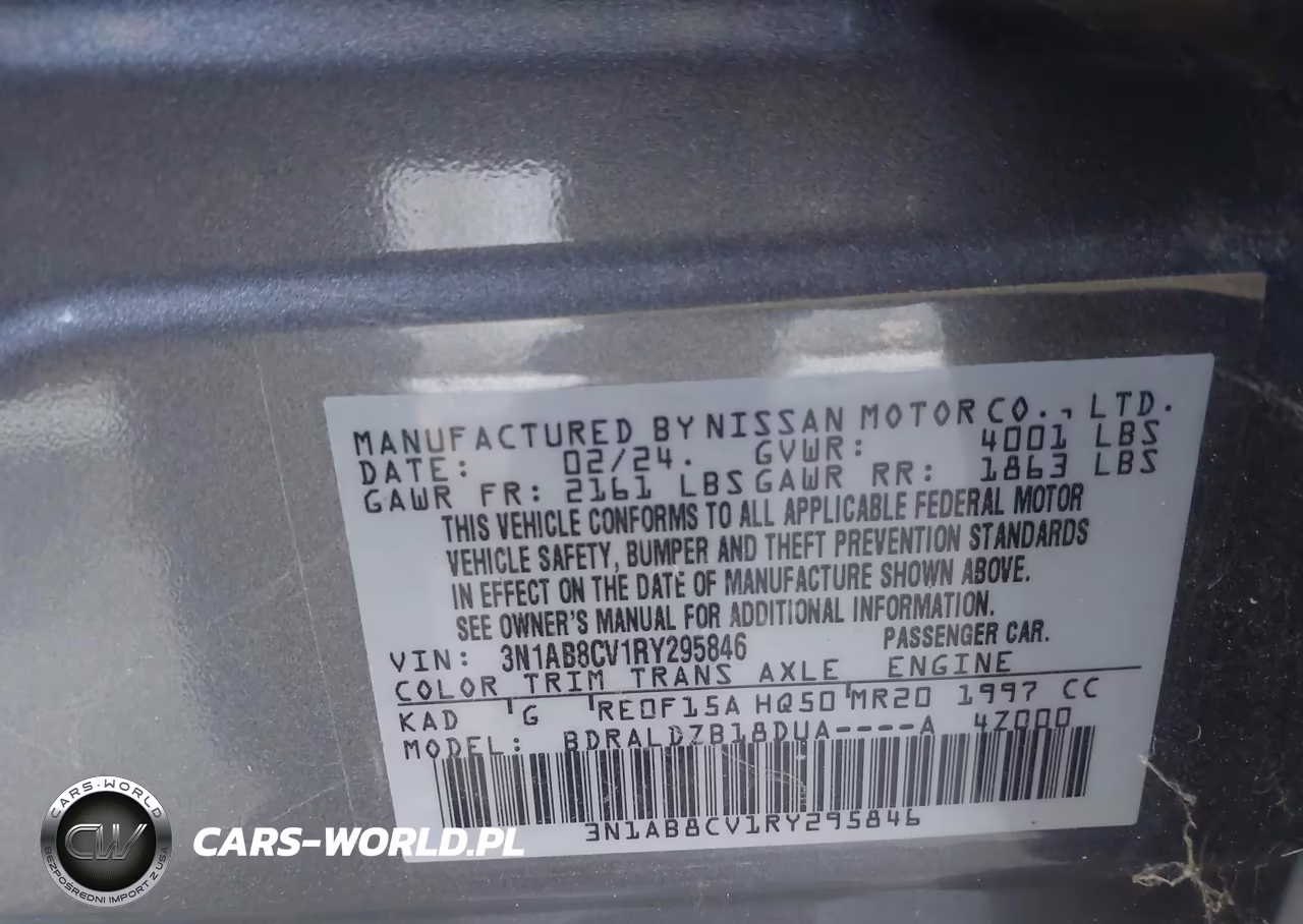 2024 Nissan Sentra Sv Xtronic Cvt VIN:3N1AB8CV1RY295846 - 9