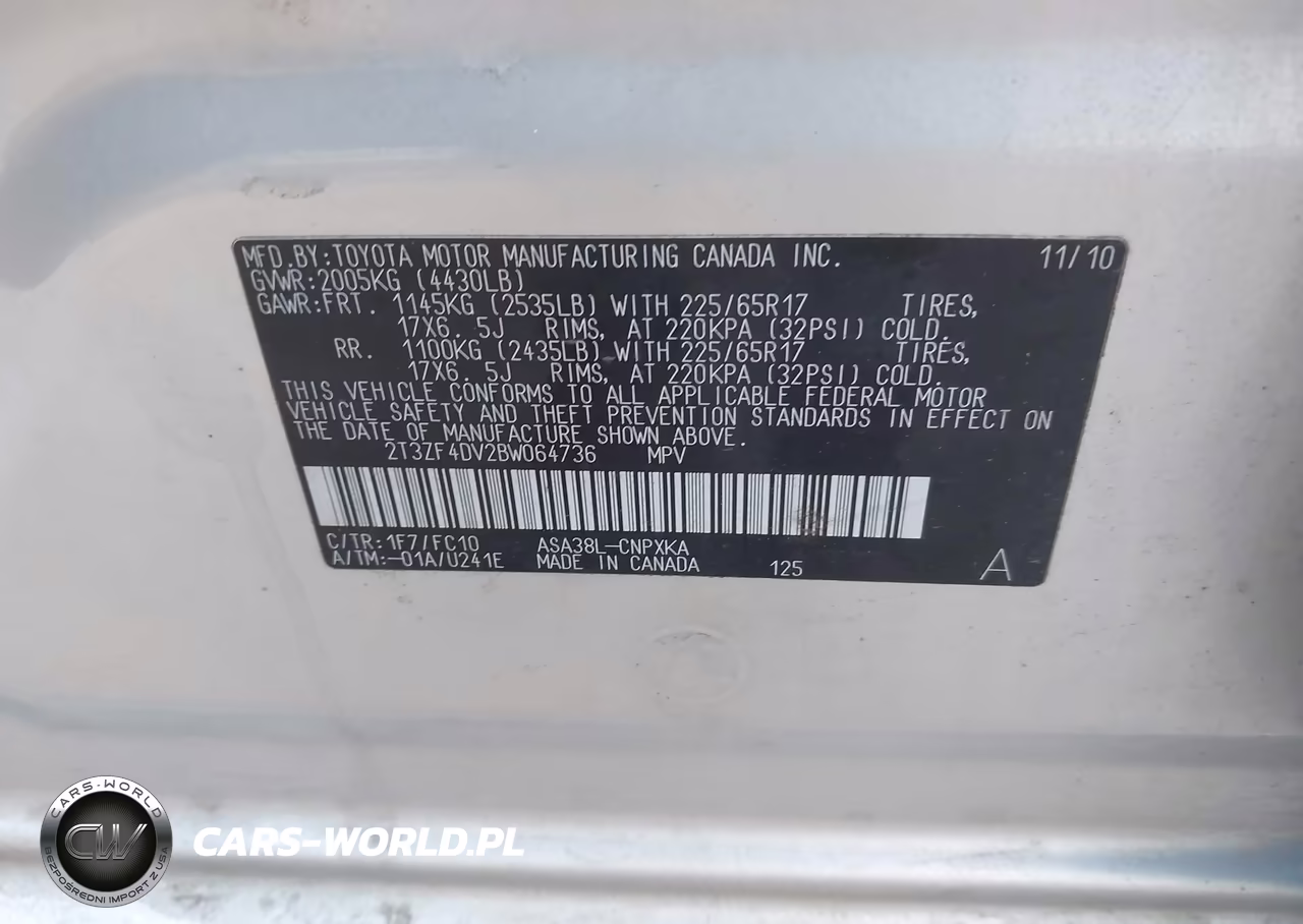 2011 Toyota Rav4 VIN:2T3ZF4DV2BW064736 - 9