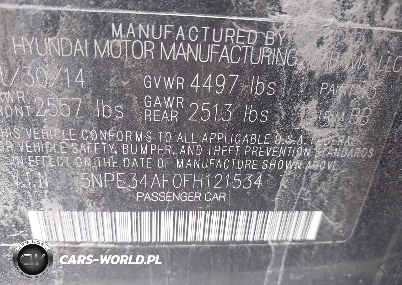 2015 Hyundai Sonata Sport VIN:5NPE34AF0FH121534 - 9