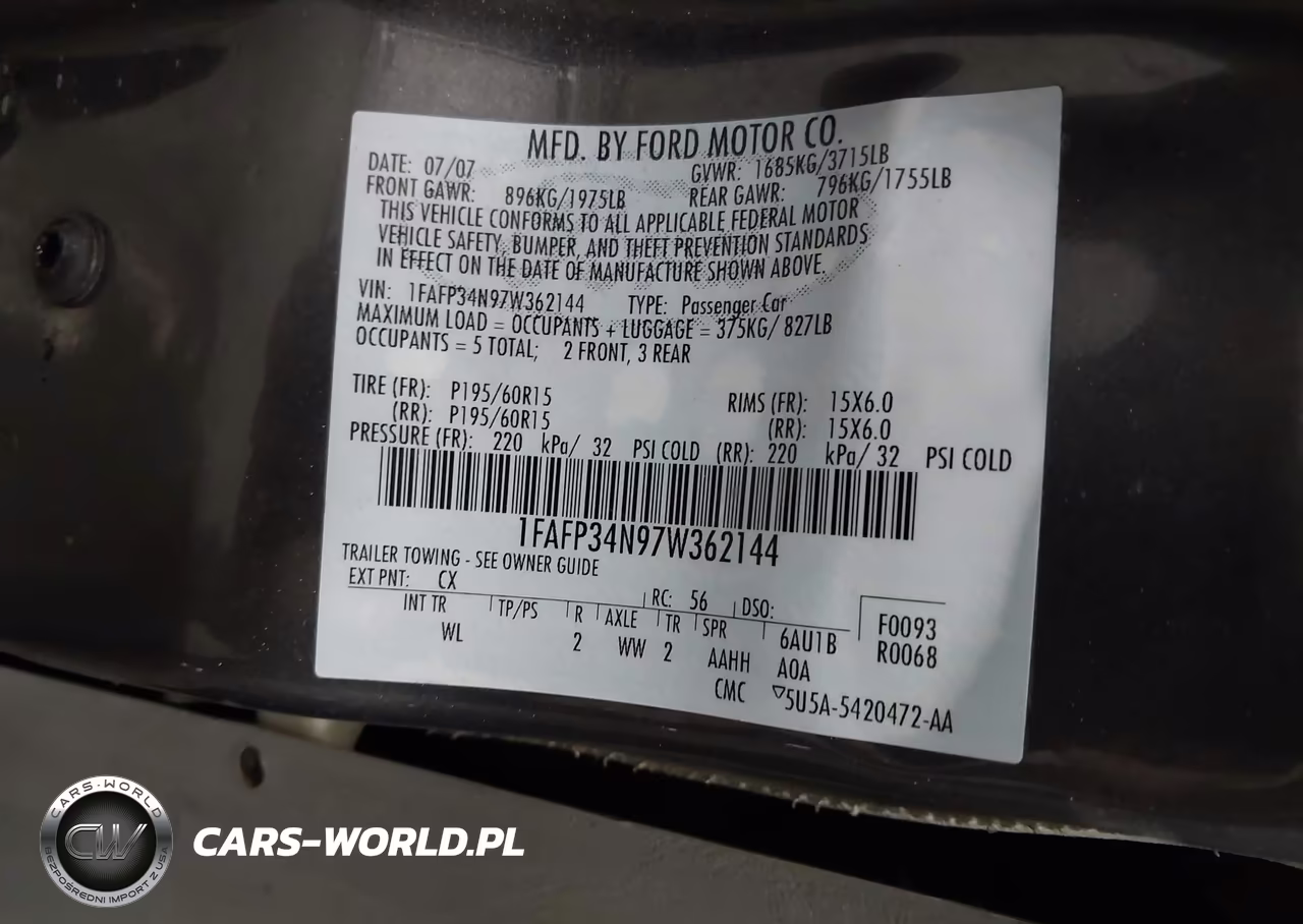 2007 Ford Focus S-Se-Ses VIN:1FAFP34N97W362144 - 9