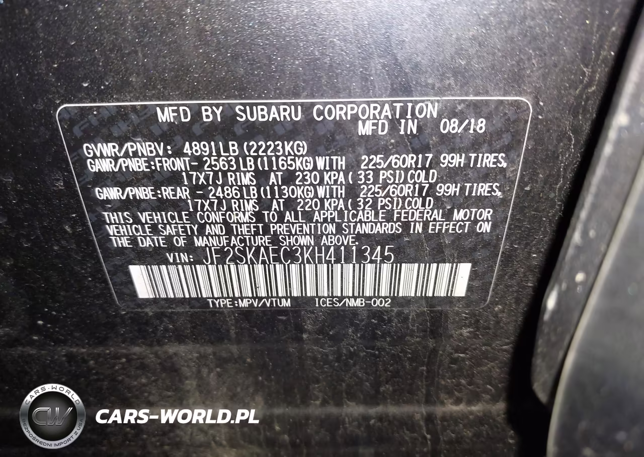 2019 Subaru Forester Premium VIN:JF2SKAEC3KH411345 - 9