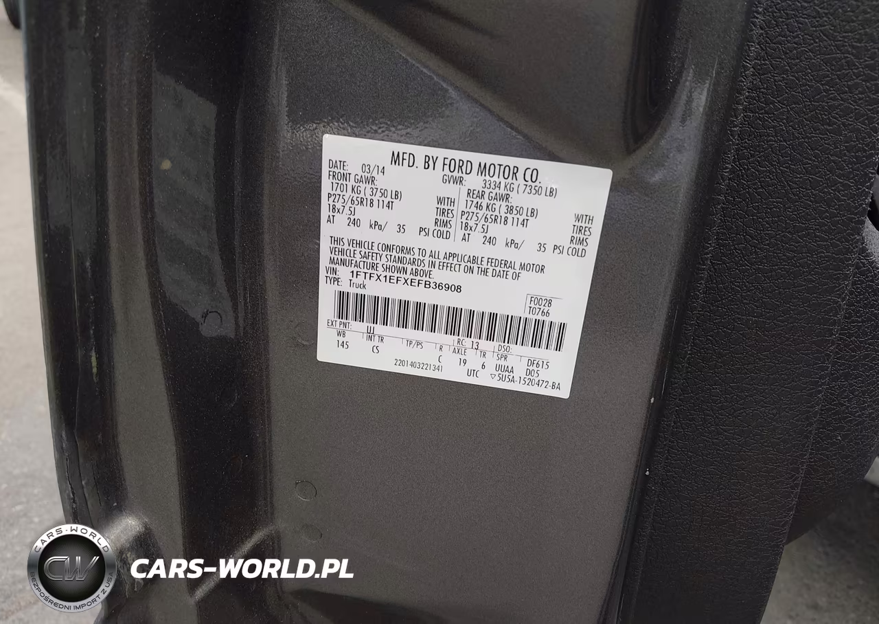 2014 Ford F-150 Fx4-Lariat-Stx-Xl-Xlt VIN:1FTFX1EFXEFB36908 - 9