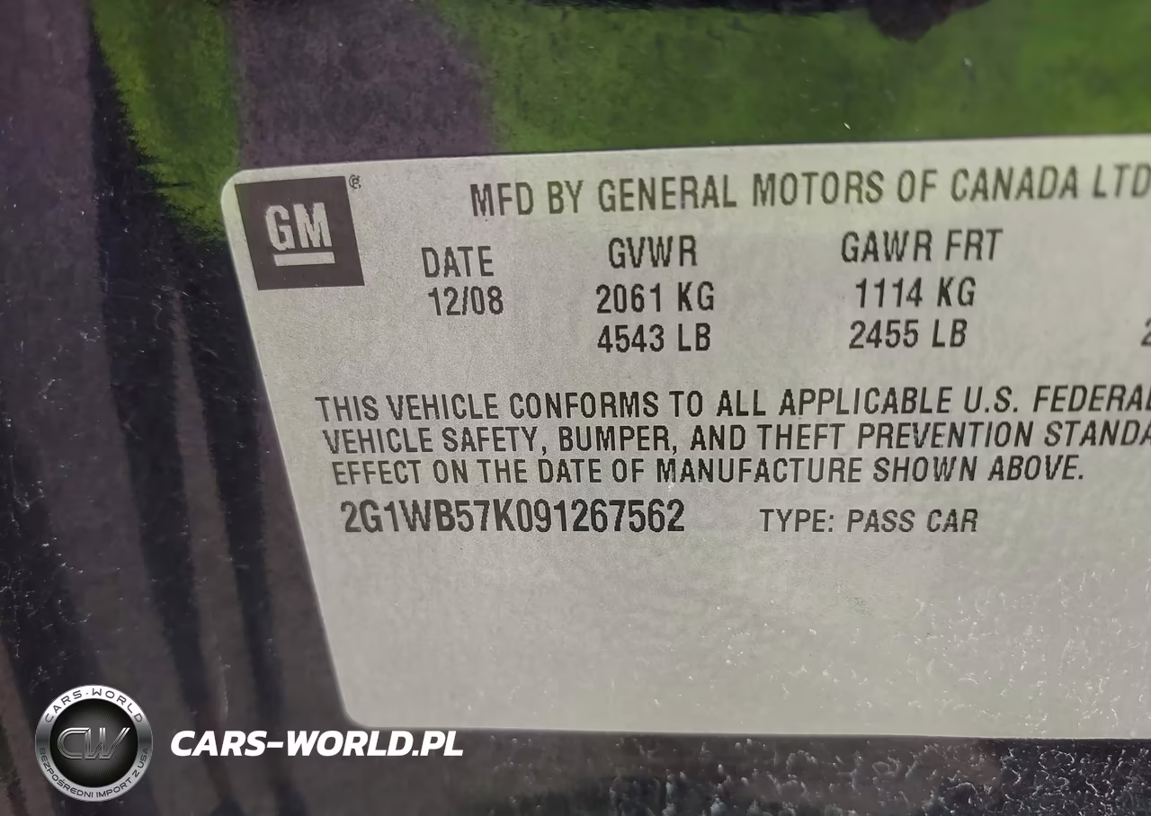 2009 Chevrolet Impala Ls VIN:2G1WB57K091267562 - 9