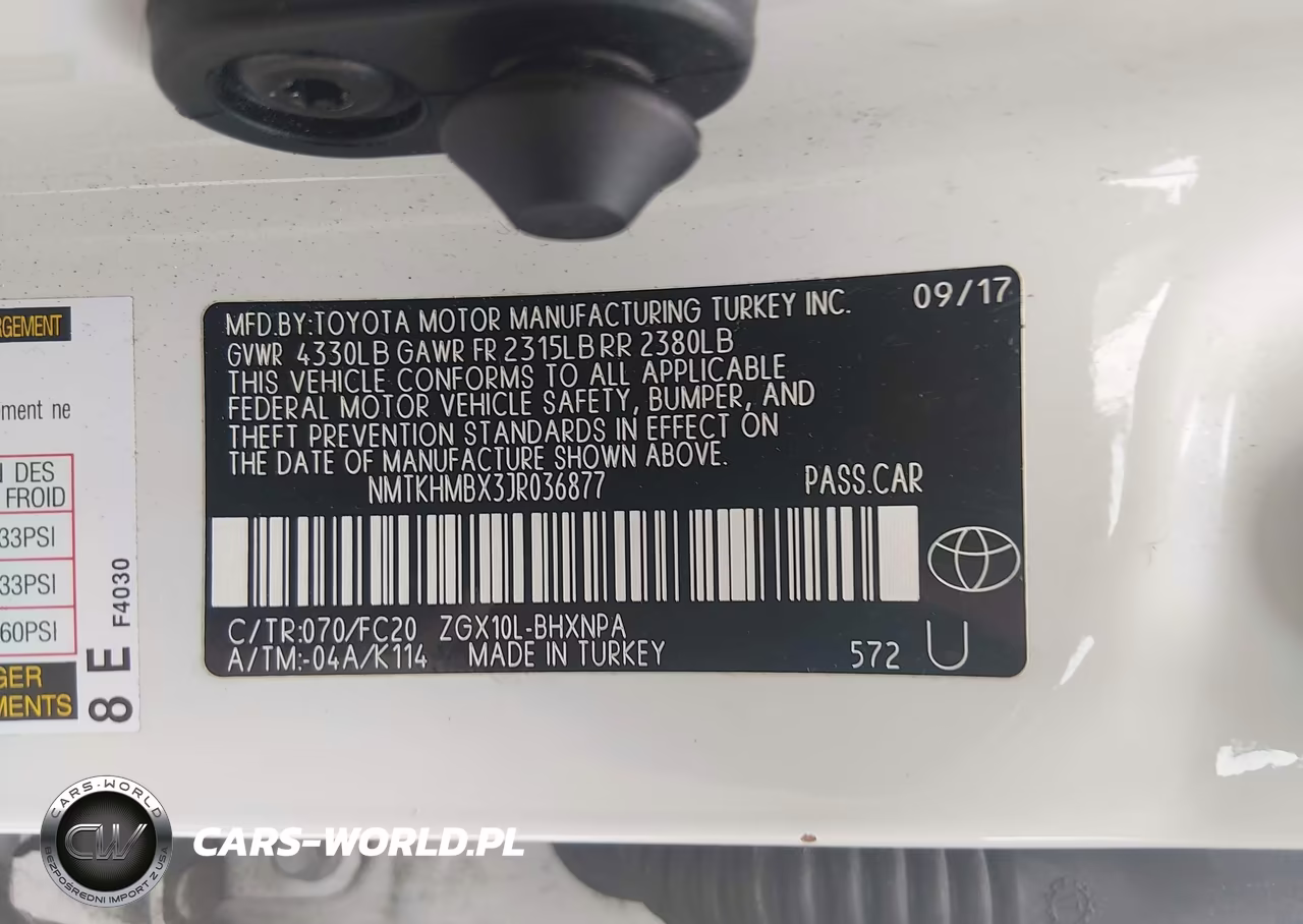 2018 Toyota C-Hr Xle Premium VIN:NMTKHMBX3JR036877 - 9