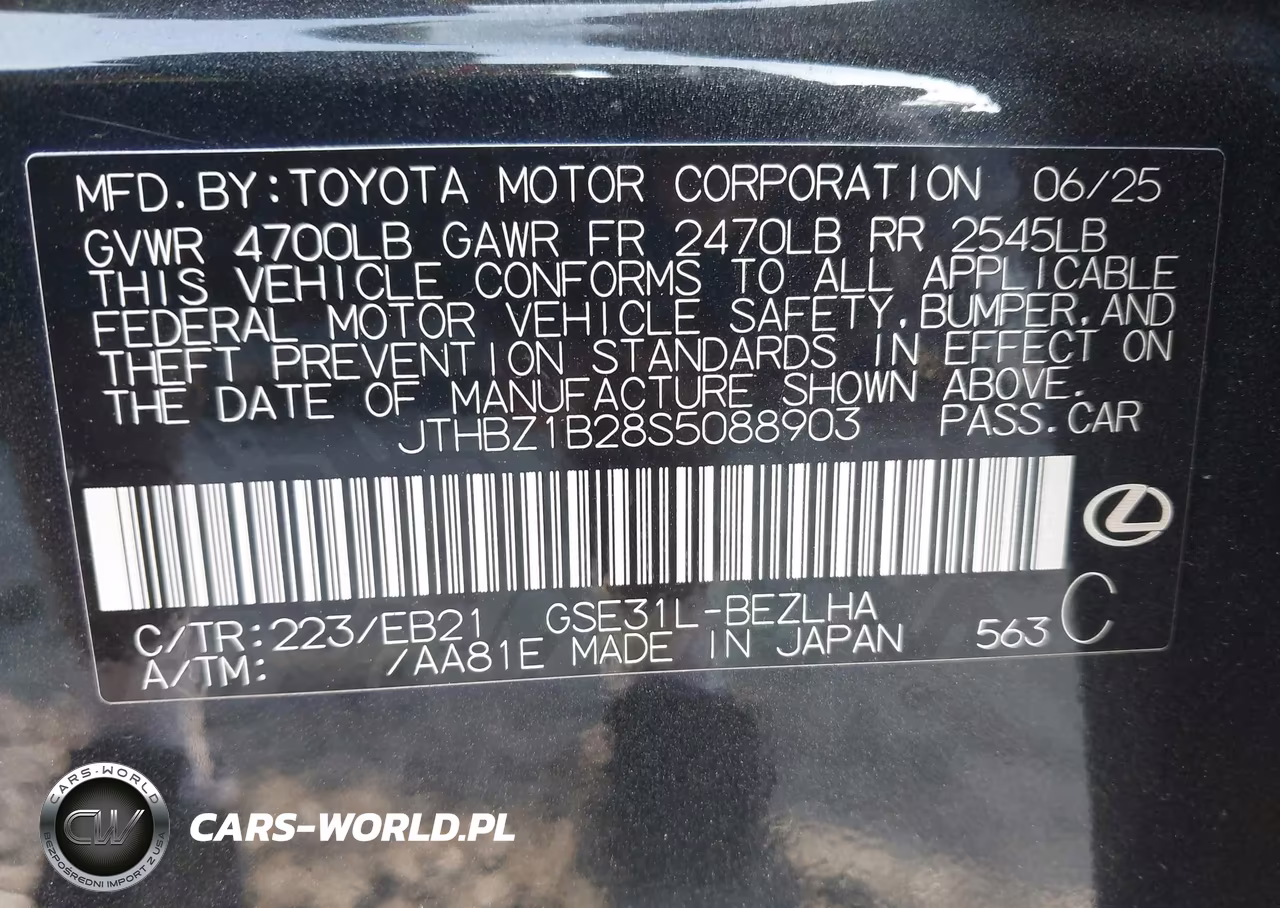 2025 Lexus Is 350 F Sport Design VIN:JTHBZ1B28S5088903 - 9