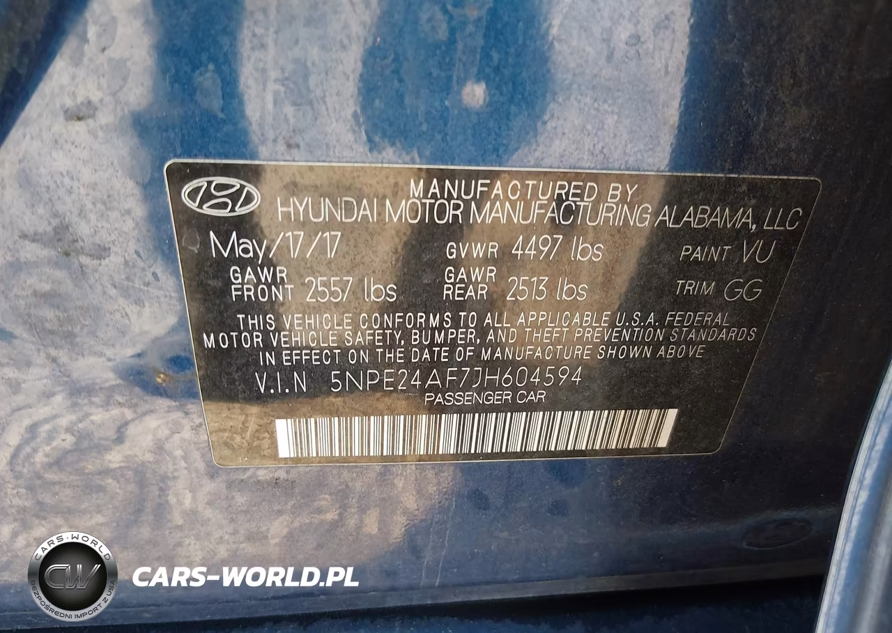 2018 Hyundai Sonata Se VIN:5NPE24AF7JH604594 - 9