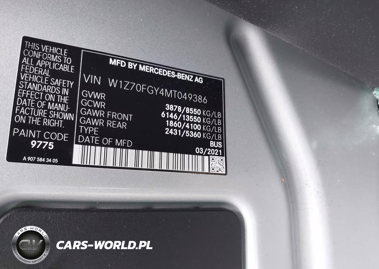 2021 Mercedes-Benz Sprinter 1500 High Roof I4 VIN:W1Z70FGY4MT049386 - 9