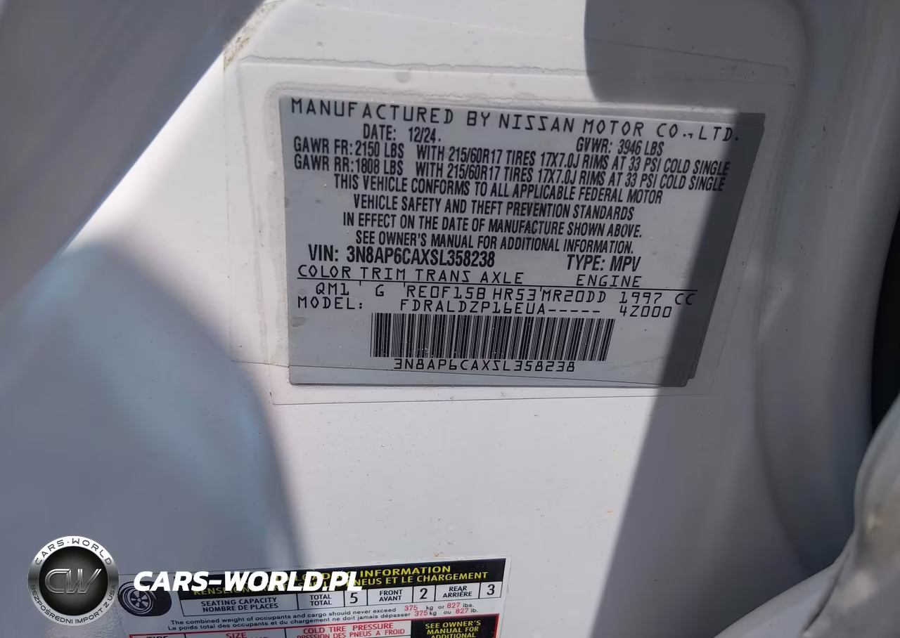 2025 Nissan Kicks Sv Fwd VIN:3N8AP6CAXSL358238 - 9