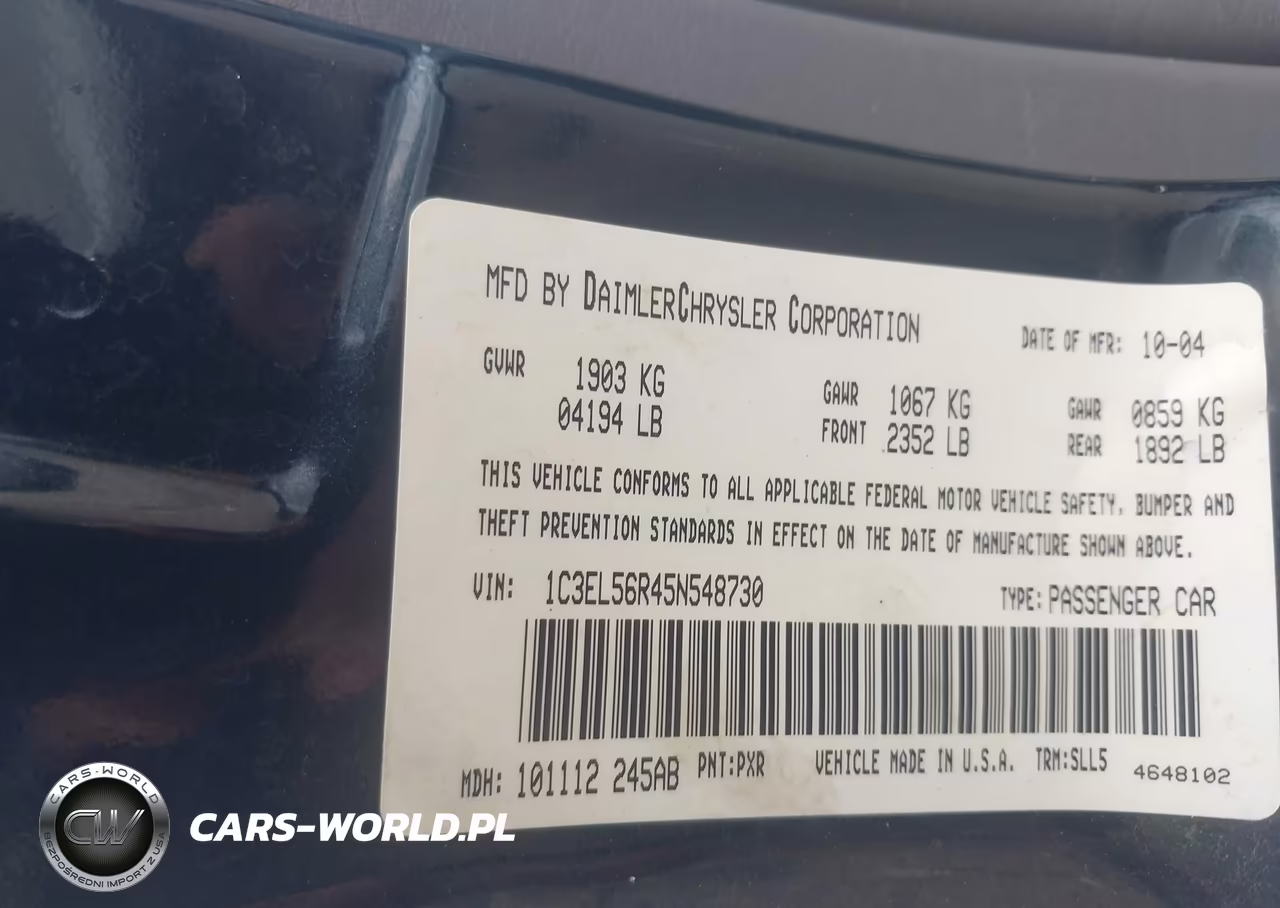 2005 Chrysler Sebring Touring VIN:1C3EL56R45N548730 - 9