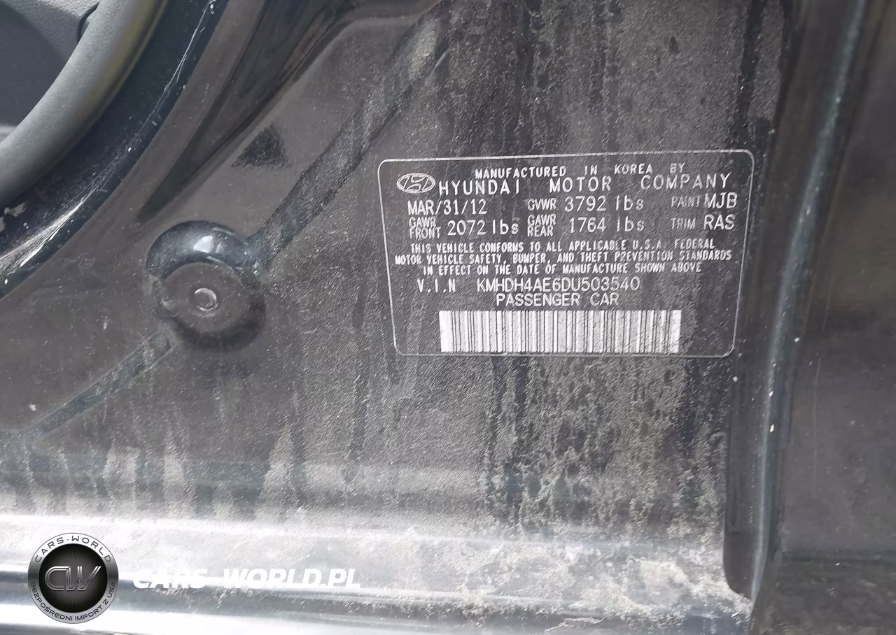 2013 Hyundai Elantra Gls VIN:KMHDH4AE6DU503540 - 9