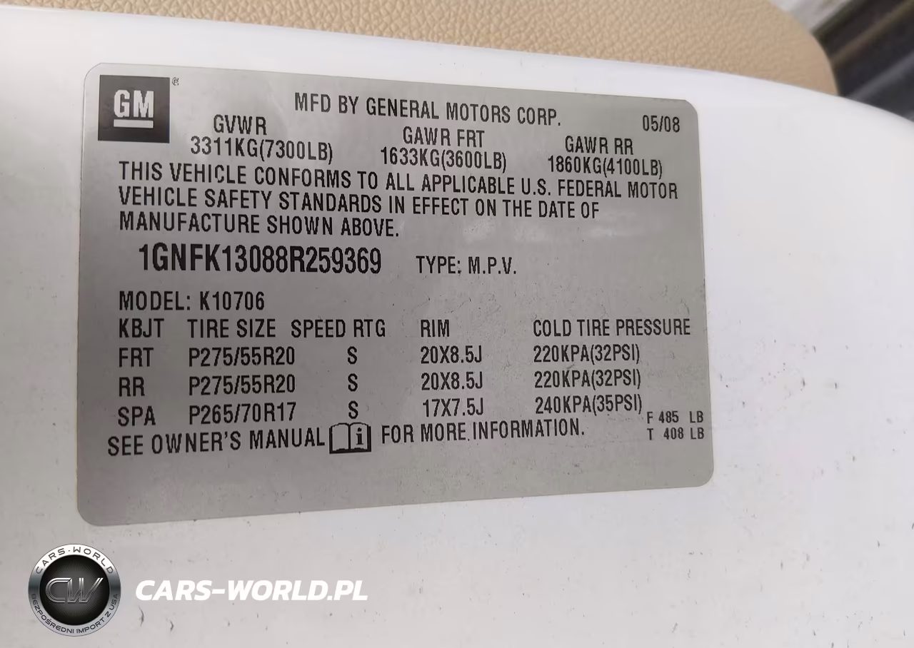 2008 Chevrolet Tahoe Ltz VIN:1GNFK13088R259369 - 9
