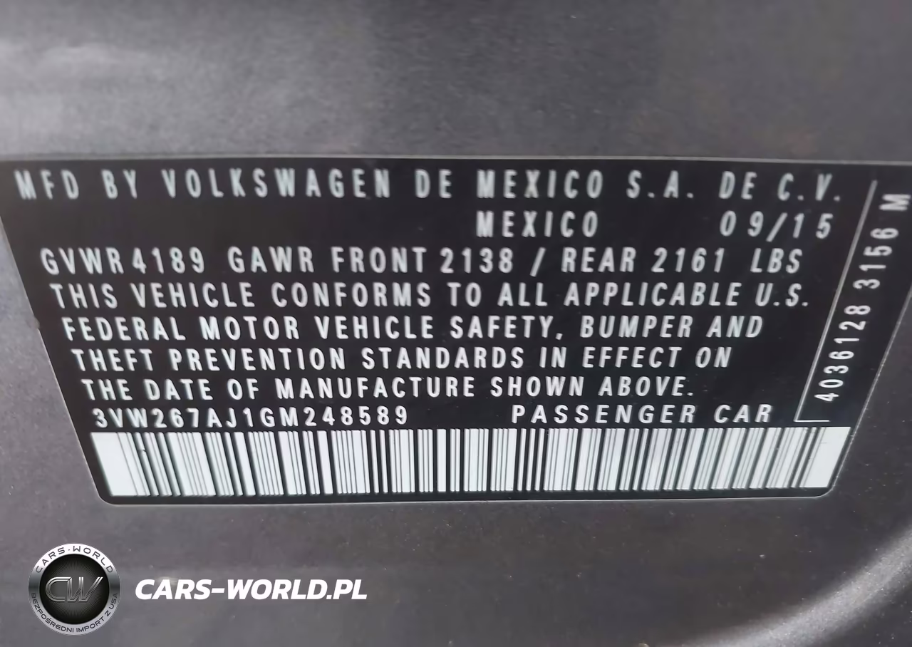 2016 Volkswagen Jetta 1.4T S VIN:3VW267AJ1GM248589 - 9