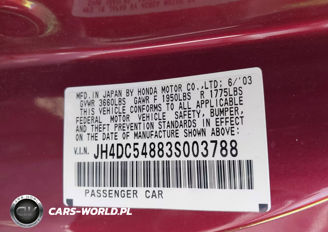 2003 Acura Rsx VIN:JH4DC54883S003788 - 9