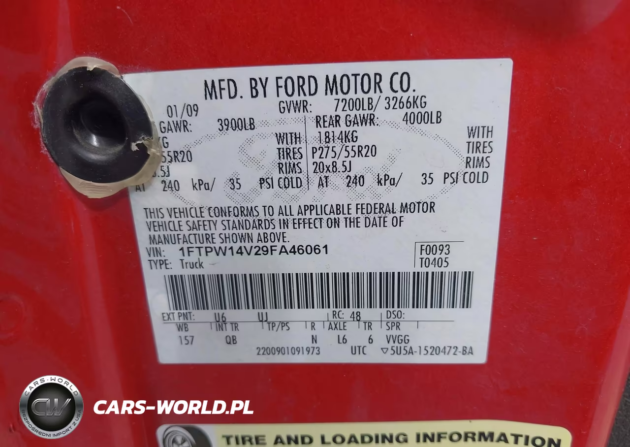 2009 Ford F-150 Fx4-King Ranch-Lariat-Platinum-Xl-Xlt VIN:1FTPW14V29FA46061 - 9