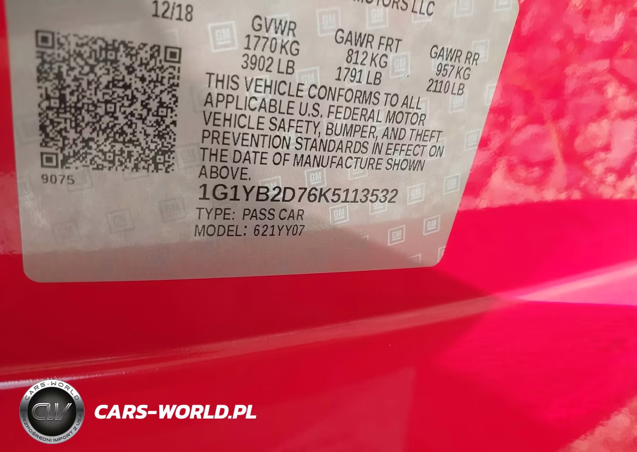 2019 Chevrolet Corvette Stingray VIN:1G1YB2D76K5113532 - 9