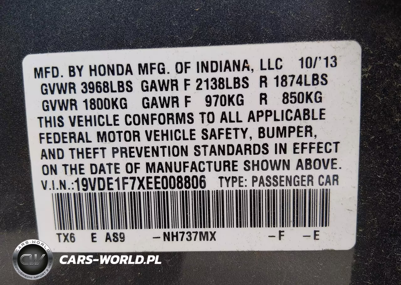 2014 Acura Ilx 2.0L VIN:19VDE1F7XEE008806 - 9