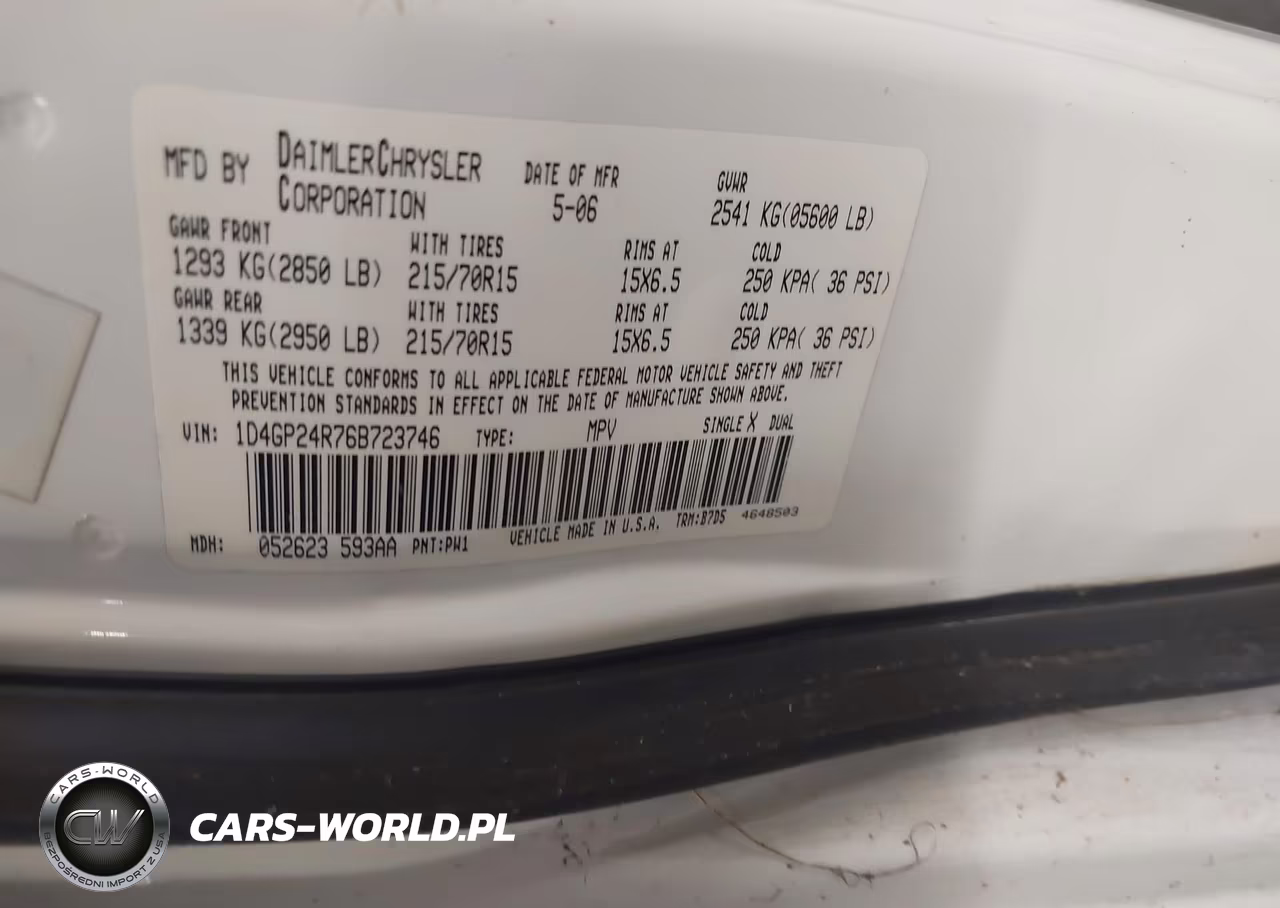 2006 Dodge Grand Caravan Se VIN:1D4GP24R76B723746 - 9