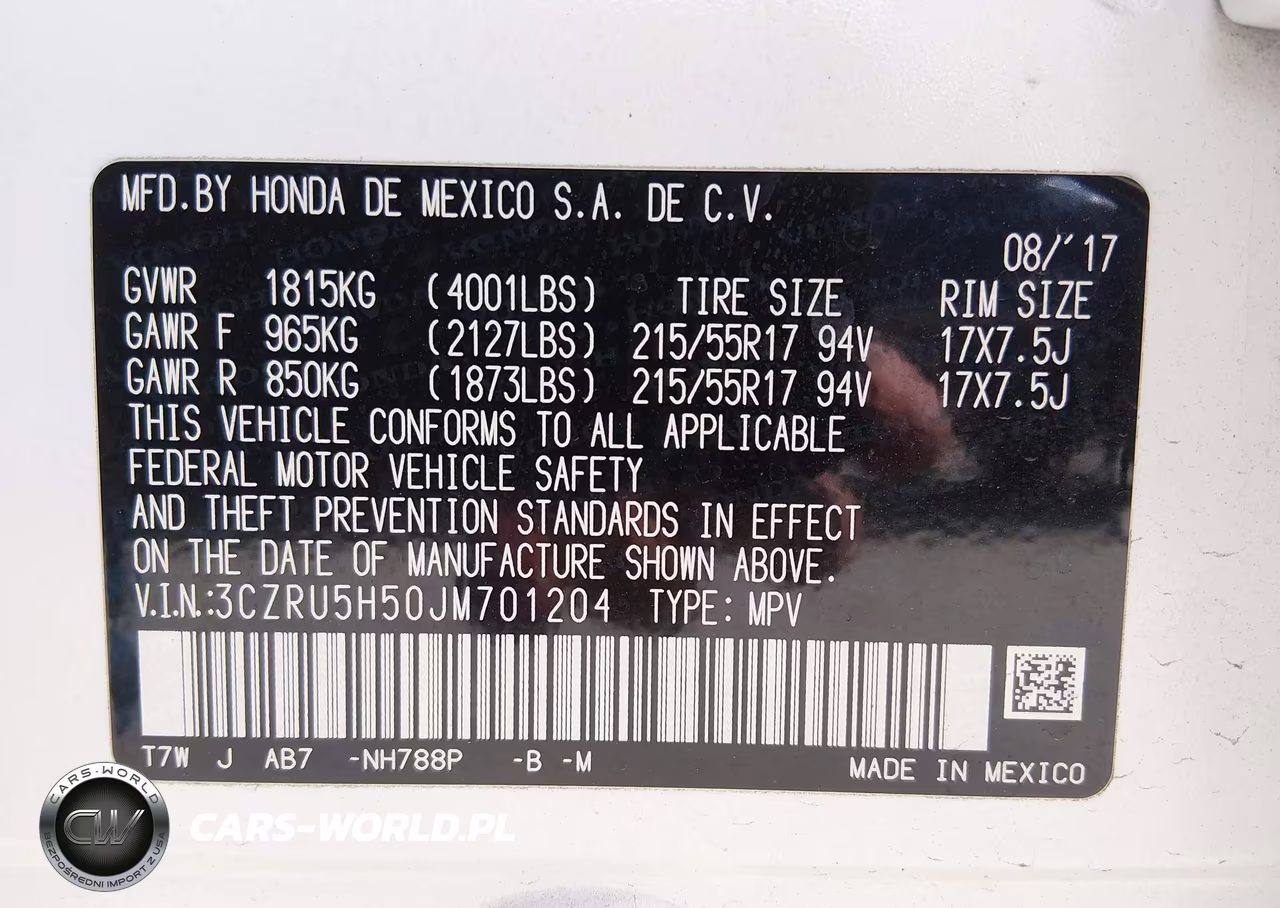 2018 Honda Hr-V Ex VIN:3CZRU5H50JM701204 - 9
