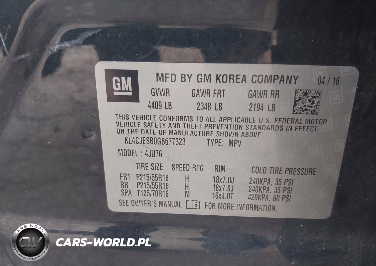 2016 Buick Encore VIN:KL4CJESB0GB677323 - 9