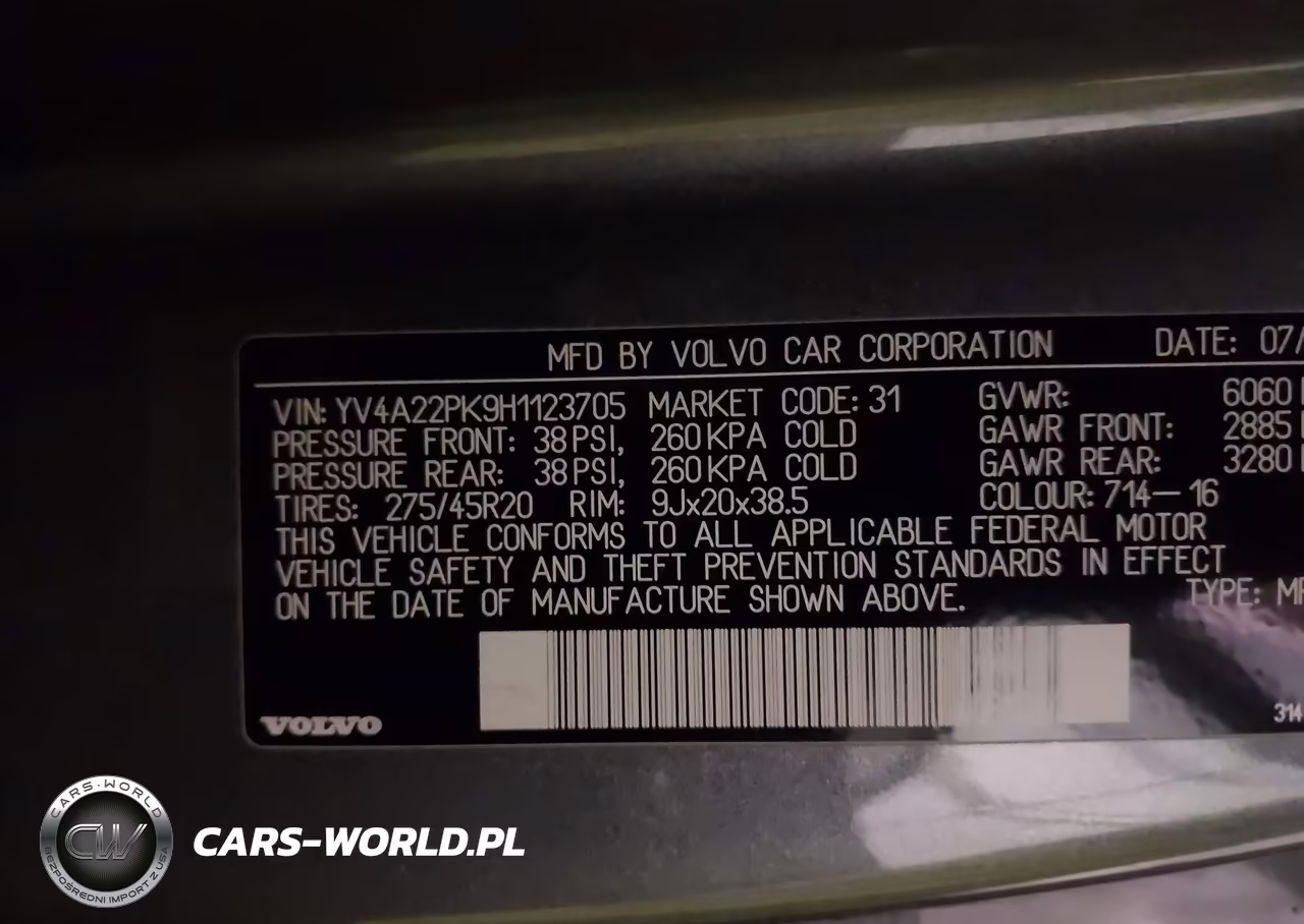 2017 Volvo Xc90 T6 Momentum VIN:YV4A22PK9H1123705 - 9