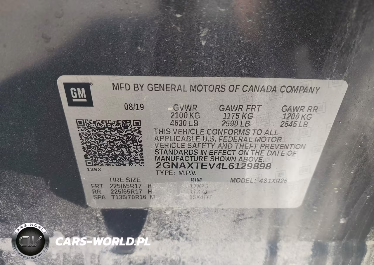 2020 Chevrolet Equinox Awd 2Fl VIN:2GNAXTEV4L6129898 - 9