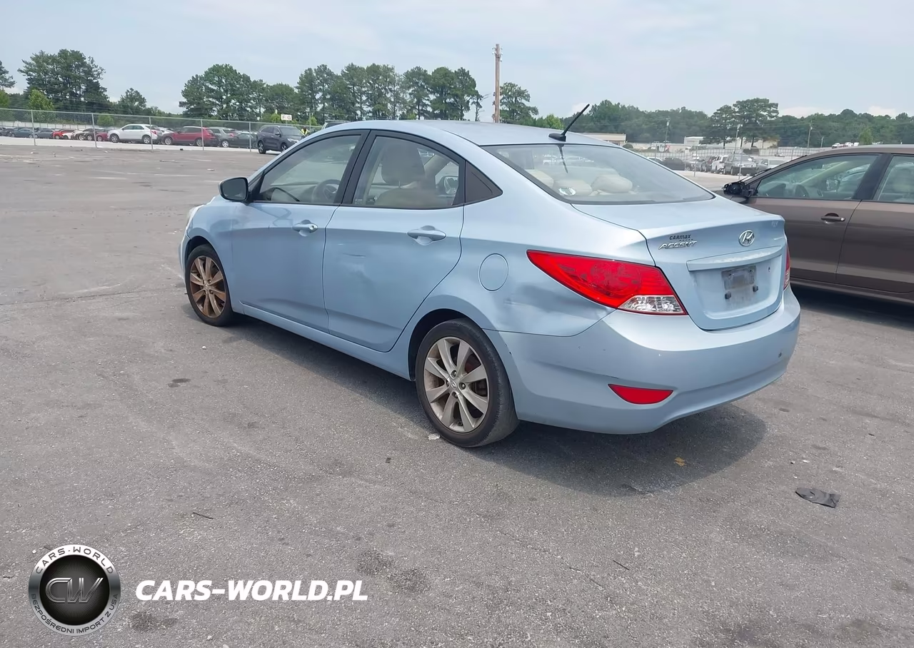 2012 Hyundai Accent Gls VIN:KMHCU4AE6CU101071 - 3