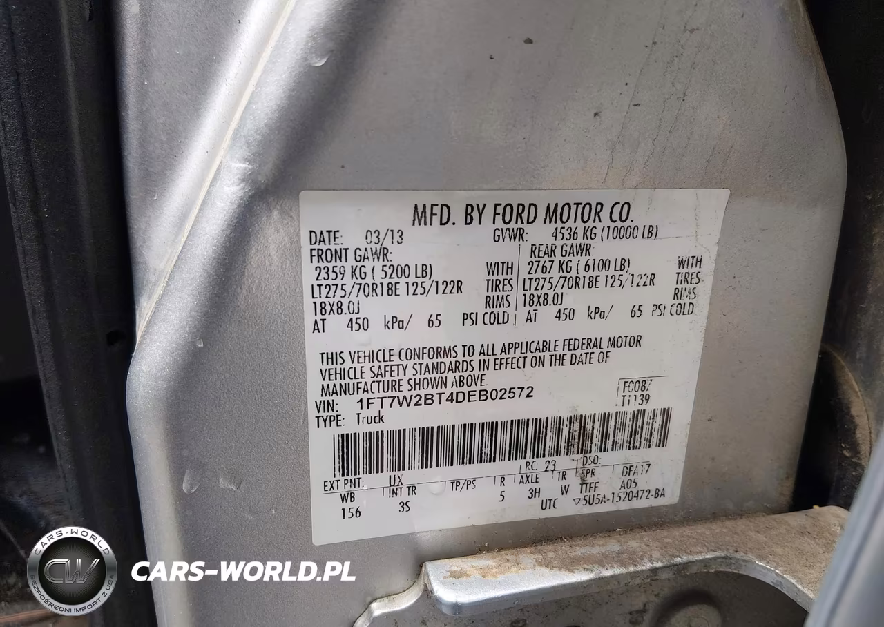 2013 Ford Super Duty F-250 Srw Xlt VIN:1FT7W2BT4DEB02572 - 9