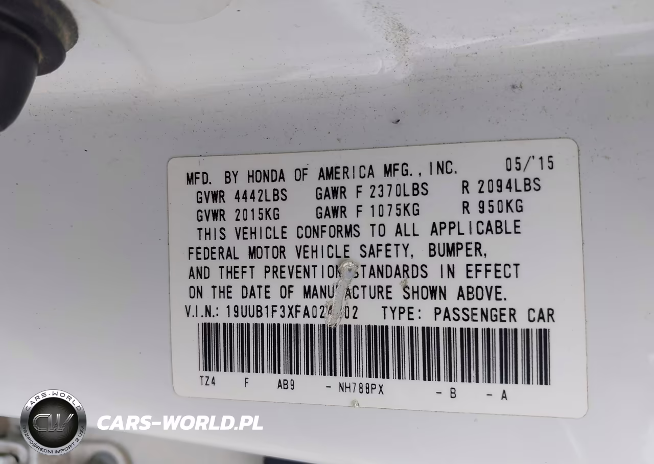 2015 Acura Tlx VIN:19UUB1F3XFA024202 - 9