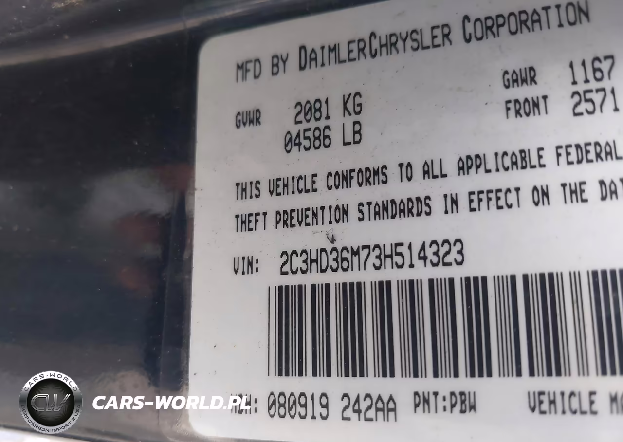 2003 Chrysler Concorde Lxi VIN:2C3HD36M73H514323 - 9