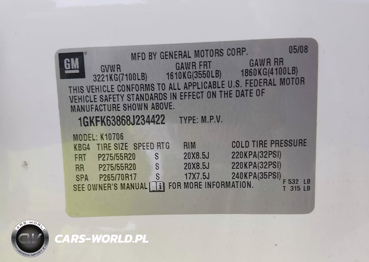 2008 GMC Yukon Denali VIN:1GKFK63868J234422 - 9
