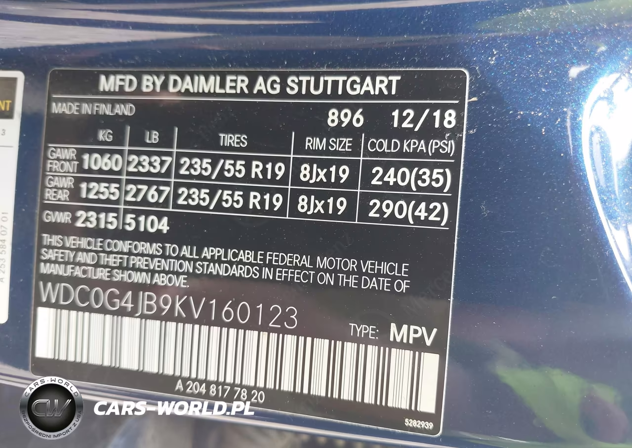 2019 Mercedes-Benz Glc 300 VIN:WDC0G4JB9KV160123 - 9