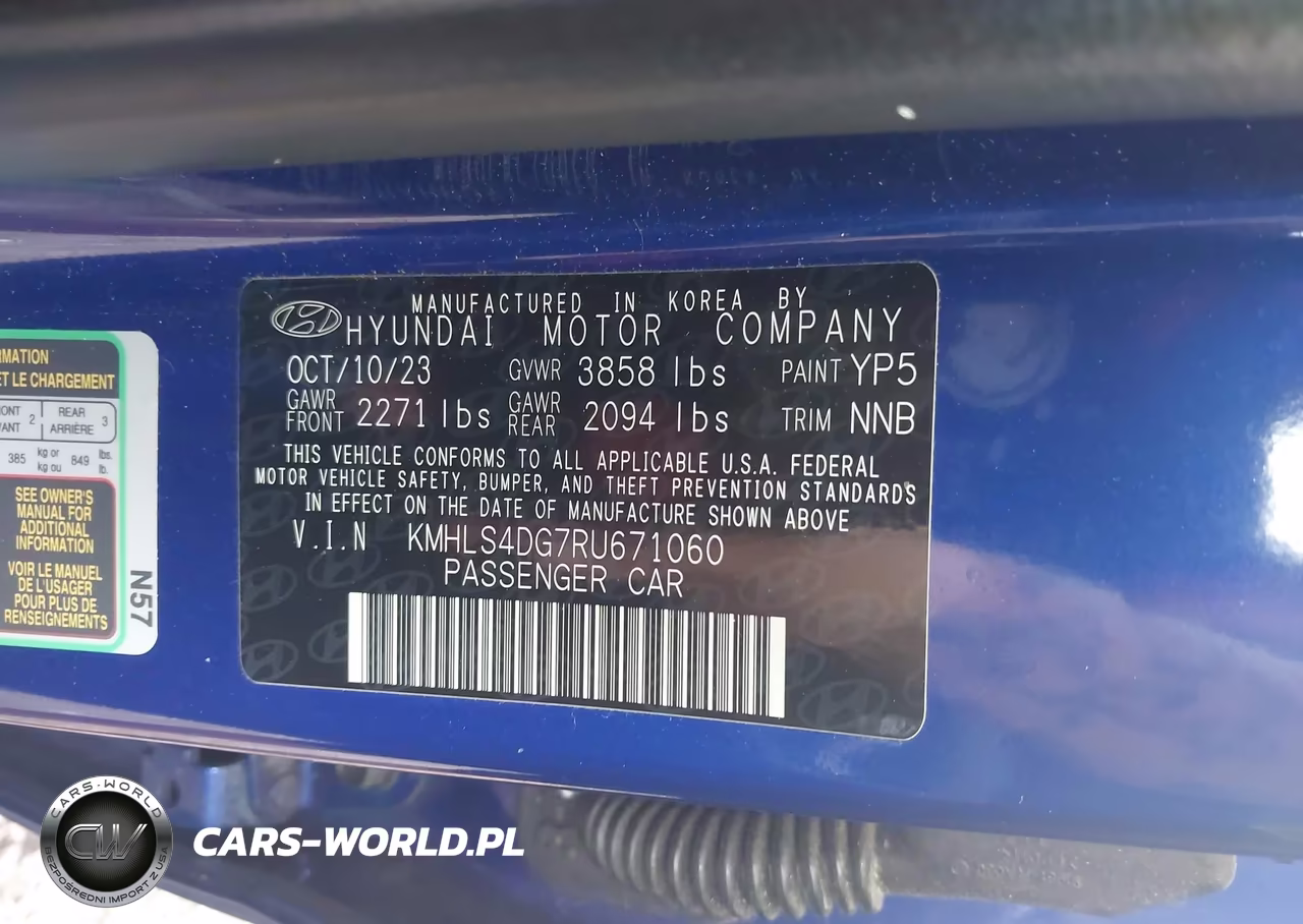 2024 Hyundai Elantra Sel VIN:KMHLS4DG7RU671060 - 9